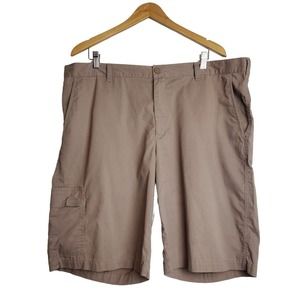 Columbia Mens Cargo‎ Shorts 42 Khaki Tan 100% Cotton Travel Hike Camping Outdoor